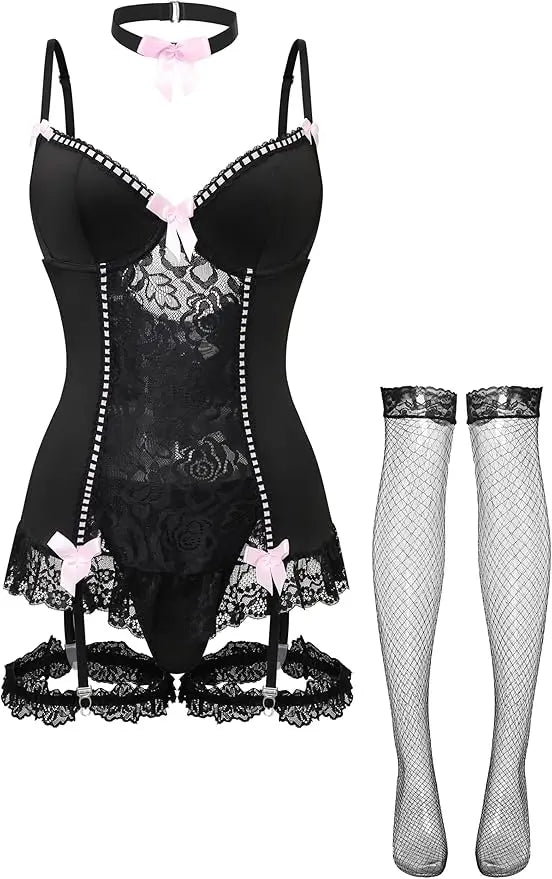 🤍Alabaster Dawn | 3-Piece Lace Lingerie Set