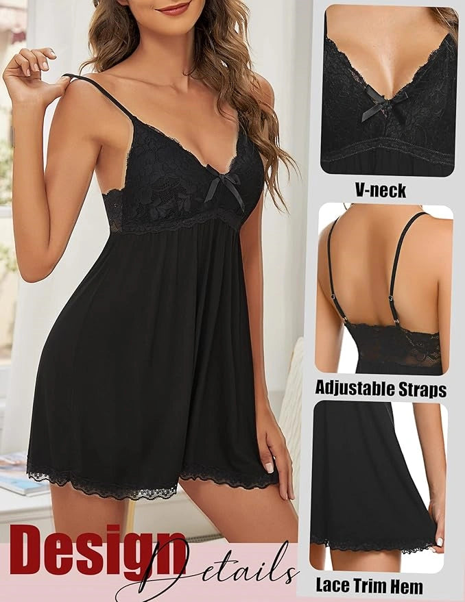 V-neck Lace Nightdress