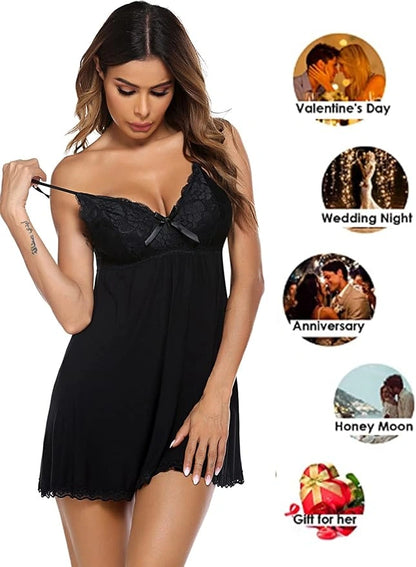 V-neck Lace Nightdress