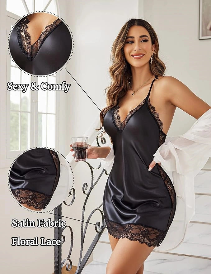 Satin Lace Nightgown