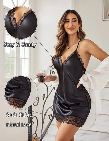 Satin Lace Nightgown