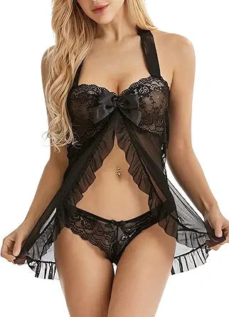 Lace Halterneck Nightdress
