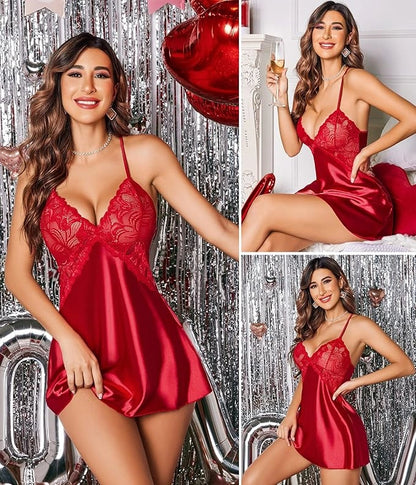 Satin Lace Nightdress